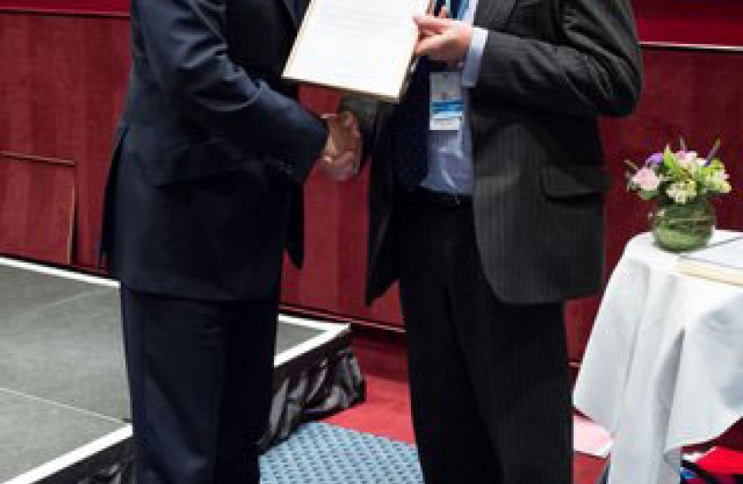Prime Minister David Cameron with EWCA chairman David Lewis