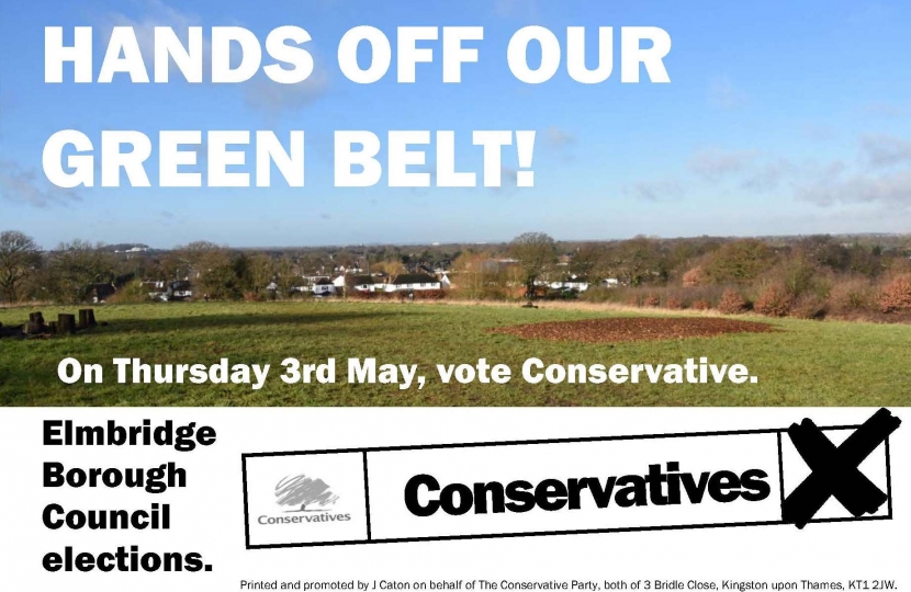 Hands off the Green Belt - Vote Conservative