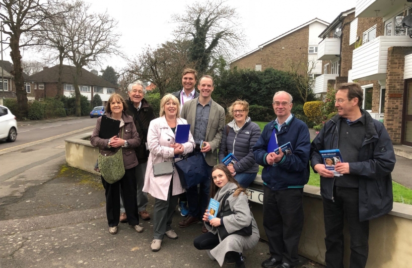 Photo of Conservatives campaigning in Hersham