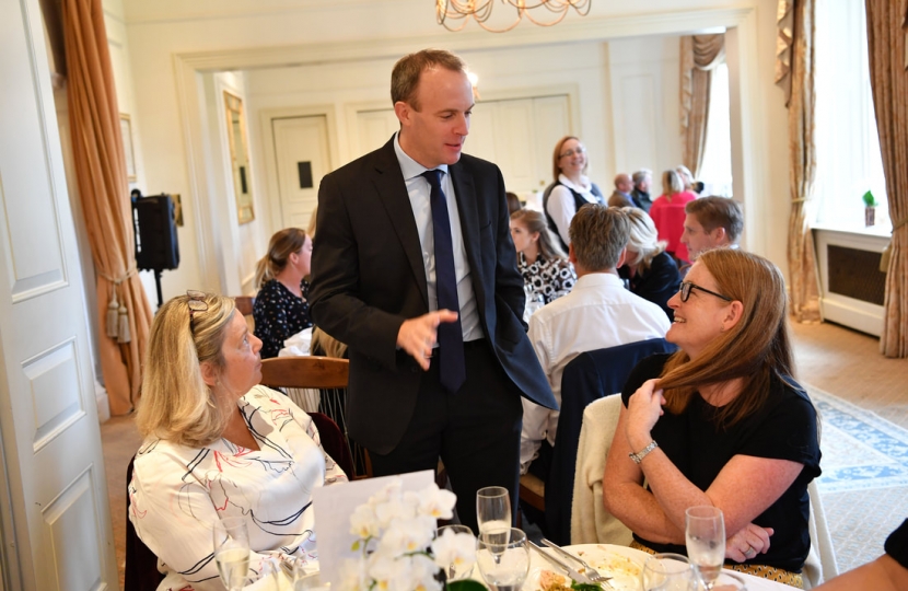 Dominic Raab speaks to CWO guests