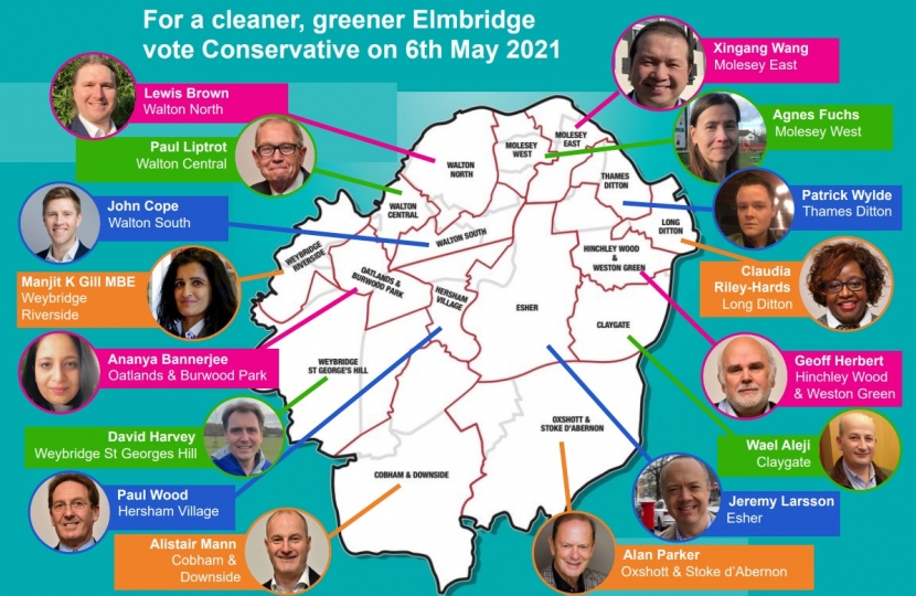Your 2021 Elmbridge Borough Council candidates