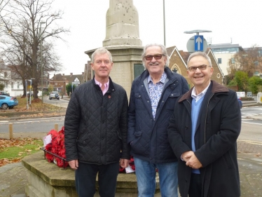 Esher Councillors Tim Oliver, David Archer and Peter Szanto