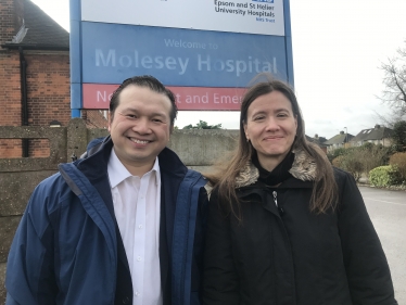 Molesey East and West candidates, Xingang Wang and Agnes Fuchs