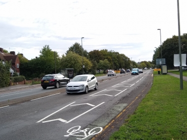 The Active Travel scheme at Esher Road