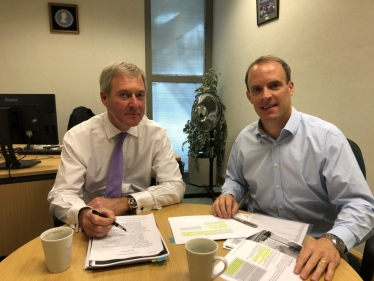 Tim Oliver with MP Dominic Raab