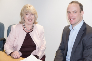 Ruth Mitchell, pictured with local MP Dominic Raab
