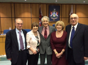 Councillors John O'Reilly, Mary & John Sheldon, Ruth Mitchell and Ian Donaldson