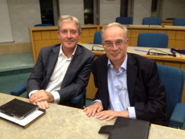 Council Leader John O'Reilly (right) and Leader-elect Tim Oliver