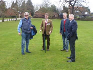Esher ward councillors with retired colonel John Handford (centre)